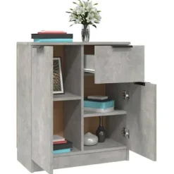 Maison Exclusive - Buffeter 2 stk Grå beton 60x30x70 cm Ingeniørtræ