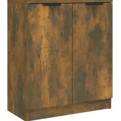 Maison Exclusive - Buffeter 2 stk Røget eg 60x30x70 cm Ingeniørtræ