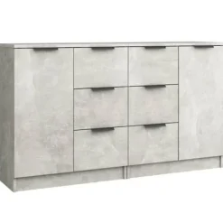 Maison Exclusive - Buffeter 2 stk Grå beton 60x30x70 cm Ingeniørtræ