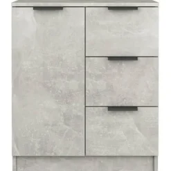 Maison Exclusive - Buffeter 2 stk Grå beton 60x30x70 cm Ingeniørtræ