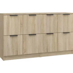 Maison Exclusive - Buffeter 2 stk Sonoma eg 60x30x70 cm Ingeniørtræ
