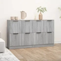 Maison Exclusive - Buffeter 2 stk Sonoma grå 60x30x70 cm Ingeniørtræ