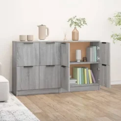 Maison Exclusive - Buffeter 2 stk Sonoma grå 60x30x70 cm Ingeniørtræ