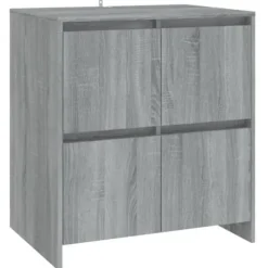 Maison Exclusive - Buffeter 2 stk Sonoma grå 70x41x75 cm Ingeniørtræ