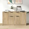 Maison Exclusive - Buffeter 2 stk Sonoma eg 60x30x70 cm Ingeniørtræ