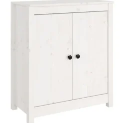 Maison Exclusive - Buffeter 2 stk hvid 70x35x80 cm massiv fyrretræ