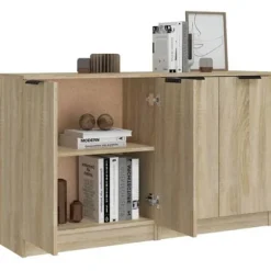 Maison Exclusive - Buffeter 2 stk Sonoma eg 60x30x70 cm Ingeniørtræ