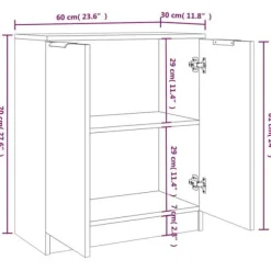 Maison Exclusive - Buffeter 2 stk Sonoma eg 60x30x70 cm Ingeniørtræ