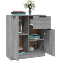 Maison Exclusive - Buffeter 2 stk Sonoma grå 60x30x70 cm Ingeniørtræ
