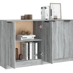 Maison Exclusive - Buffeter 2 stk Sonoma grå 60x30x70 cm Ingeniørtræ