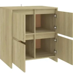 Maison Exclusive - Buffeter 2 stk Eg Sonoma 70x41x75 cm Ingeniørtræ