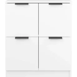 Maison Exclusive - Buffeter 2 stk hvid 60x30x70 cm Ingeniørtræ