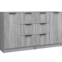 Maison Exclusive - Buffeter 2 stk Sonoma grå 60x30x70 cm Ingeniørtræ