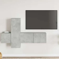 Maison Exclusive - 3-delt TV-møbel sæt Grå beton Ingeniørtræ Betonggrå
