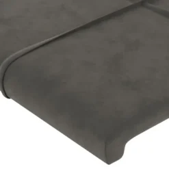 Maison Exclusive - Hovedgærde Mørkegrå 200 x 5 x 118/128 cm Velour Mörkgrå