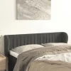 Maison Exclusive - Hovedgærde med ører Mørkegrå 147x23x78/88 cm Velour
