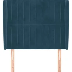 Maison Exclusive - Hovedgærde med ører Mørkeblå 93x23x118/128 cm Velour Mörkblå