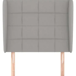 Maison Exclusive - Hovedgærde med ører Lys grå 103x23x118/128 cm Stof ljusgrått