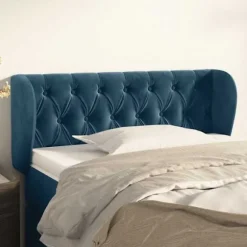 Maison Exclusive - Hovedgærde med ører Mørkeblå 103x23x78/88 cm Velour Mörkblå