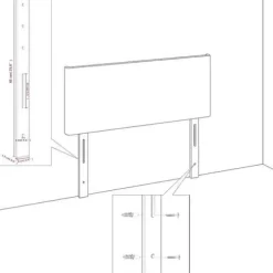 Maison Exclusive - Hovedgærde med ører Mørkeblå 103x23x78/88 cm Velour Mörkblå