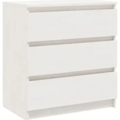 Maison Exclusive - Hvid natbord 60x36x64 cm Massivt fyrretræ