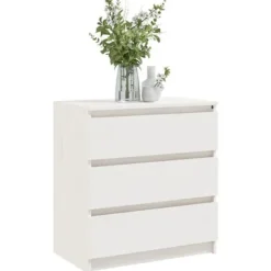 Maison Exclusive - Hvid natbord 60x36x64 cm Massivt fyrretræ