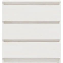 Maison Exclusive - Hvid natbord 60x36x64 cm Massivt fyrretræ