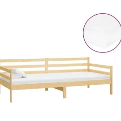 Maison Exclusive - Hvile seng med madras 90x200 cm i massiv fyrretræ