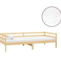 Maison Exclusive - Hvile seng med madras 90x200 cm i massiv fyrretræ