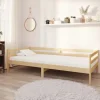 Maison Exclusive - Hvile seng med madras 90x200 cm i massiv fyrretræ