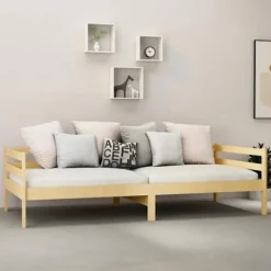 Maison Exclusive - Hvile seng med madras 90x200 cm i massiv fyrretræ