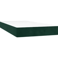 Maison Exclusive - Lamelbund med mørkegrønt LED-madras 200x200 cm