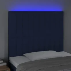 Maison Exclusive - LED Hovedgærde Blå 80x5x118/128 cm Stof Blå