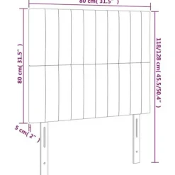 Maison Exclusive - LED Hovedgærde Blå 80x5x118/128 cm Stof Blå