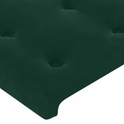Maison Exclusive - LED Hovedgærde Mørkegrøn 90x5x118/128 cm Velour Mörkgrön