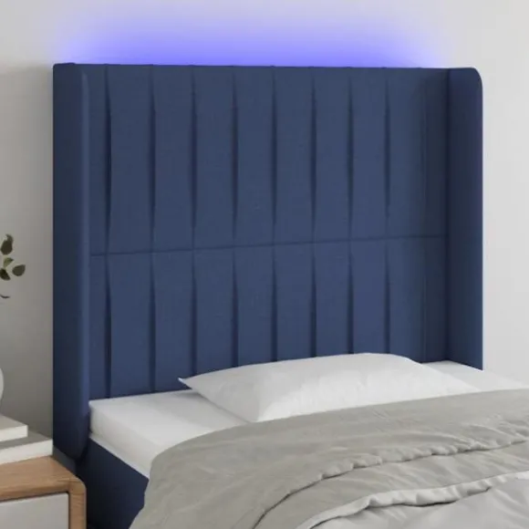 Maison Exclusive - LED Hovedgærde Blå 93x16x118/128 cm Stof blå