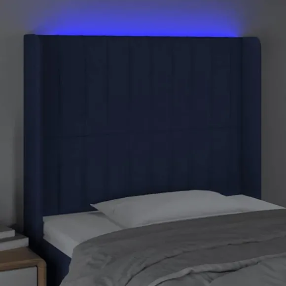 Maison Exclusive - LED Hovedgærde Blå 93x16x118/128 cm Stof blå