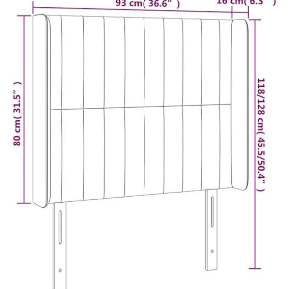 Maison Exclusive - LED Hovedgærde Blå 93x16x118/128 cm Stof blå