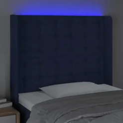 Maison Exclusive - LED Hovedgærde Blå 83x16x118/128 cm Stof blå