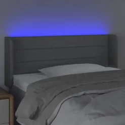 Maison Exclusive - LED Hovedgærde Lys Grå 83x16x78/88 cm Stof ljusgrått