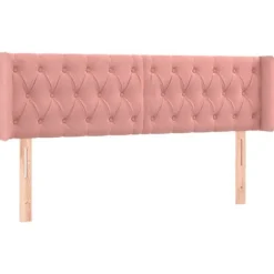 Maison Exclusive - LED Hovedgærde i Rosa 147x16x78/88 cm Velour Ros