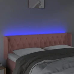 Maison Exclusive - LED Hovedgærde i Rosa 147x16x78/88 cm Velour Ros