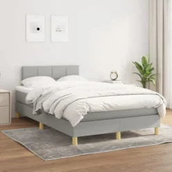 Maison Exclusive - Madras med lameller i lys grå 120x200cm Stof