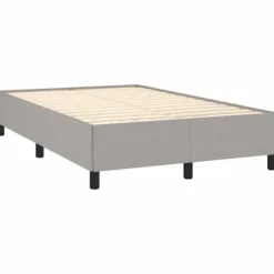 Maison Exclusive - Madras med lameller og LED lys, lysegrå 120x190 cm stof