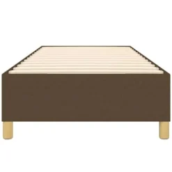 Maison Exclusive - Mørkebrun fjederseng 100x200 cm stof mörkbrun