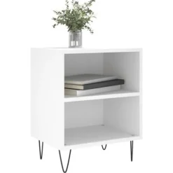 Maison Exclusive - Natborde 2 stk hvid 40x30x50 cm ingeniørtræ Hvid