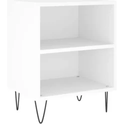 Maison Exclusive - Natborde 2 stk hvid 40x30x50 cm ingeniørtræ Hvid