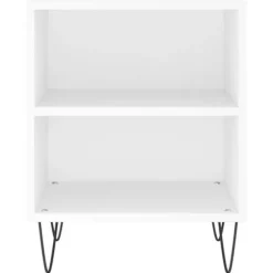 Maison Exclusive - Natborde 2 stk hvid 40x30x50 cm ingeniørtræ Hvid