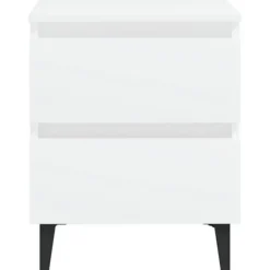 Maison Exclusive - Natborde 2 stk hvid 40x35x50 cm ingeniørtræ
