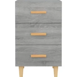 Maison Exclusive - Nattens bord sonoma grå 40x40x66 cm ingeniørtræ Sonoma grå